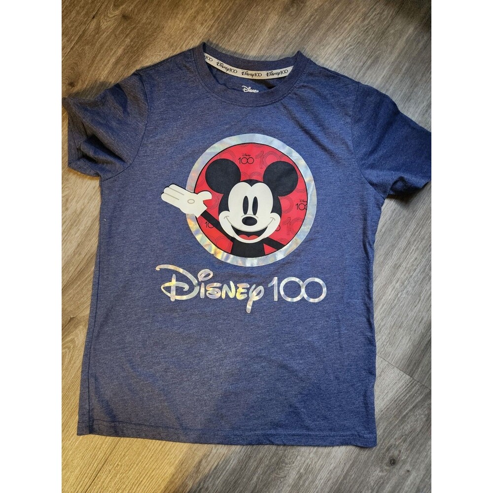 Disney 100 Years of Wonders Mickey Mouse Original T-Shirt Denim Heather Size L